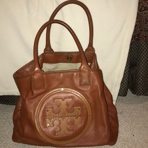 Authentic Tory Burch leather tote